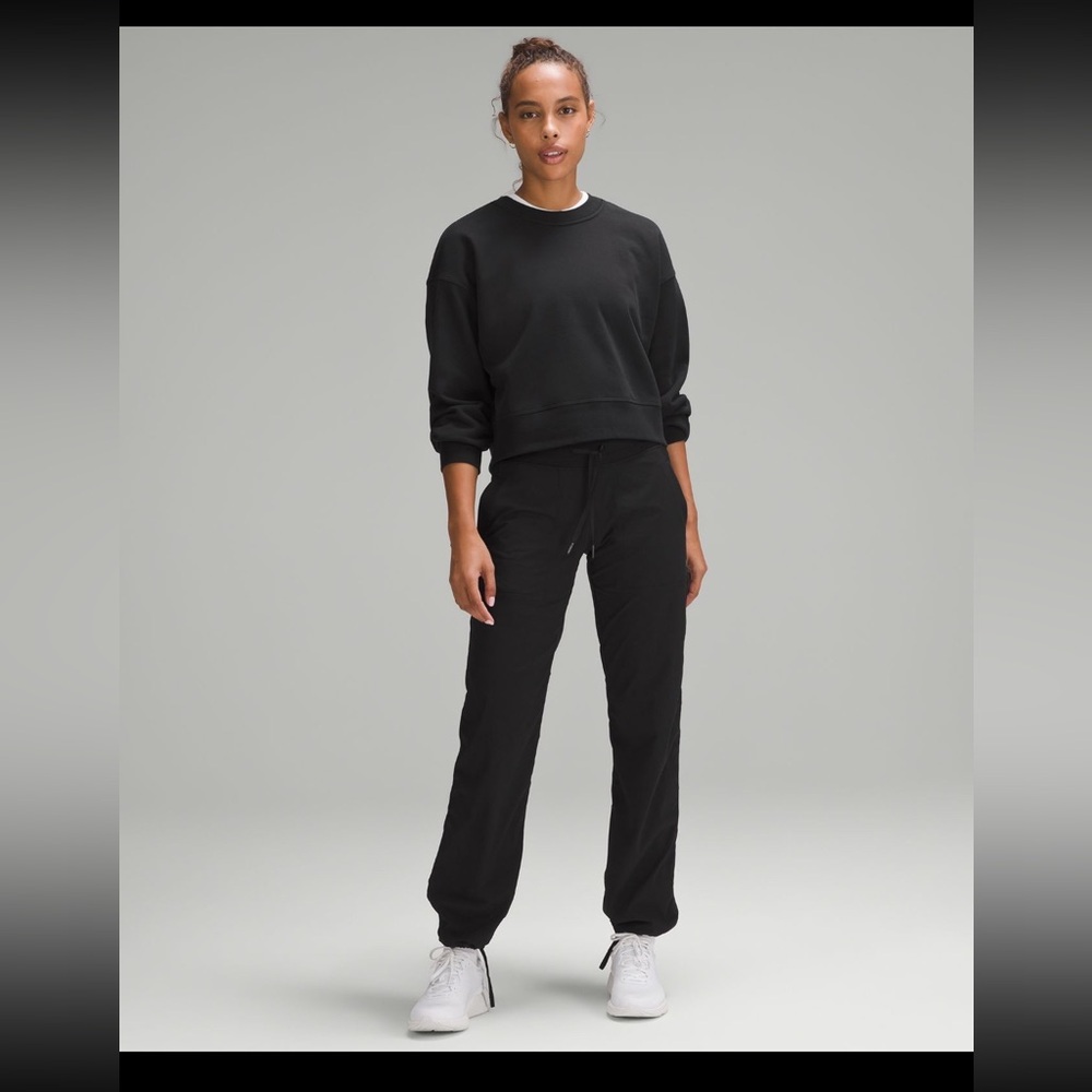 Lululemon Perfectly Oversized Cropped Crew Black Small NWT